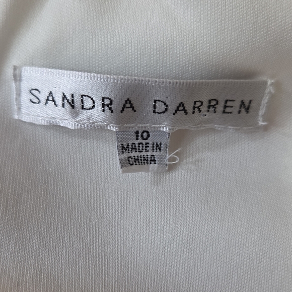 Sandra Darren Black and Pink Grid Midi Dress Size 10 - Picture 6 of 6